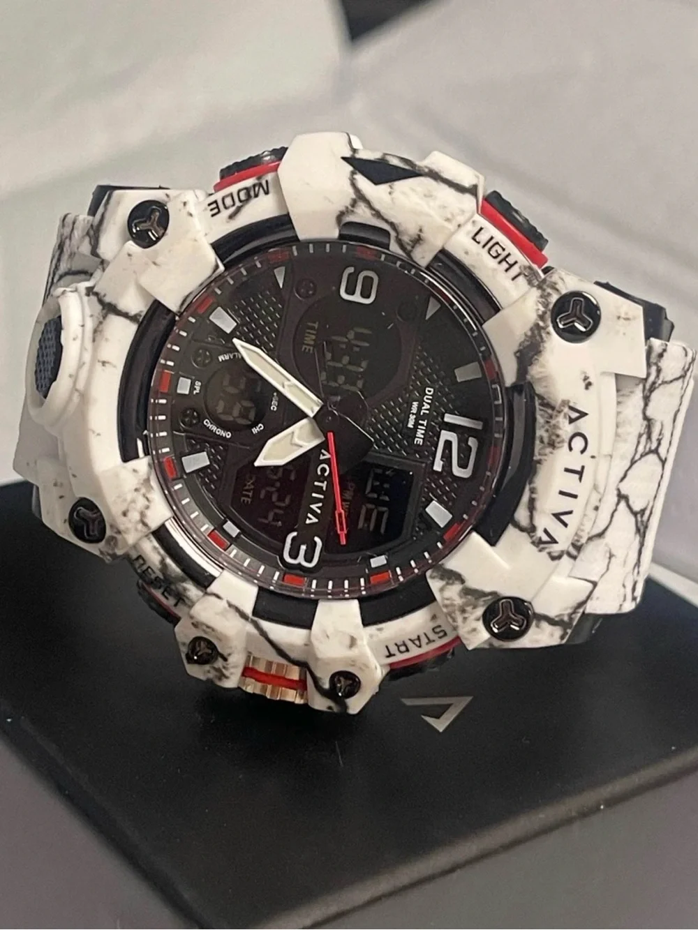 Activa X Invicta Digital Men's Watch - 49mm. Camouflage. White (ACW8008-003) new